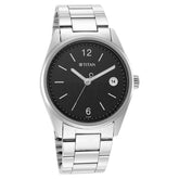 Titan Urban Analog Women's Watch, Anthracite Dial Metal Strap, 2617SM08