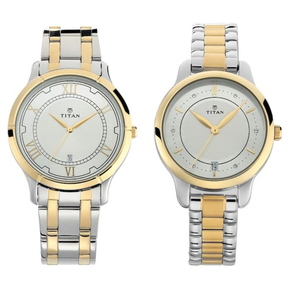 Titan, Unisex, Analog, Watch, Silver Dial, Stainless steel Strap, 1775BM01P
