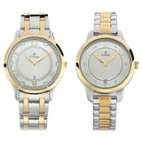 Titan Couples Watch Quartz Analog with Date, Silver Dial Stainless Steel Strap, 1775BM01P