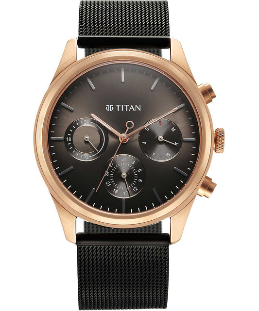 Titan, Men, Analog, Watch, Black Dial, 1805KM05