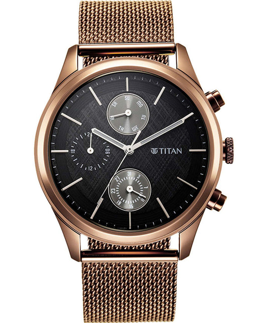 Titan, Men, Analog, Watch, Black Dial, 1805QM05