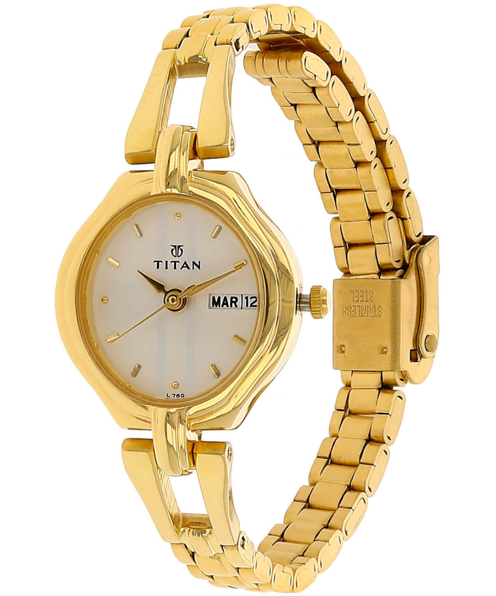 Titan, Women, Analog, Watch, White Dial, 2345YM01