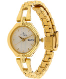 Titan, Women, Analog, Watch, White Dial, 2345YM01