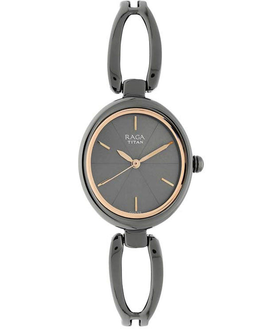 Titan, Women, Analog, Watch, Black Dial, Stainless steel Strap, 2579QM01