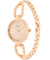 Titan Women's Watch Raga Collection Analog, Rose Gold Dial Rose Gold Stainless Strap, 2579WM01