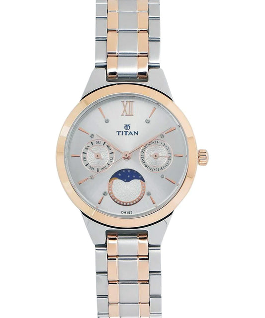 Titan, Women, Analog, Watch, White Dial, 2590KM01