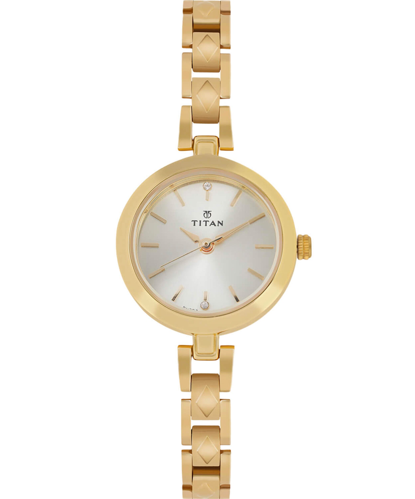 Titan, Men's, Analog Watch, Gold Dial, with Stainless Steel Band, TI-2598YM01