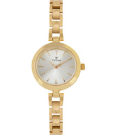 Titan Women's Watch Karishma Collection Analog, Champagne Dial Gold Stainless Strap, 2598YM01