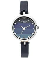 Titan Raga Viva Analog Women's Watch, Blue Dial Leather Strap, 2606SL02