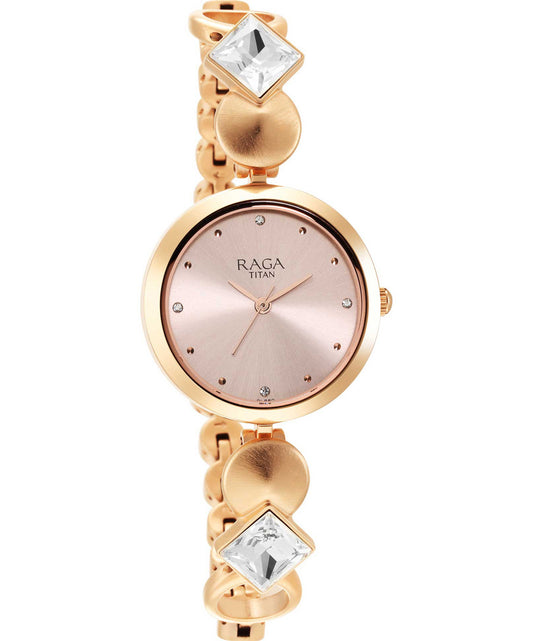Titan, Women, Analog, Watch, Pink Dial, Stainless steel Strap, 2606WM10