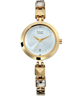 Titan Women's Watch Raga Silver Dial Gold Stainless Steel Strap Watch, 2606YM01