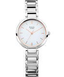 Titan Women's Watch Raga Collection Analog, White Dial Silver Stainless Strap, 2608SM01