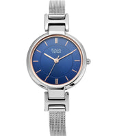 Titan Women's Watch Raga Blue Dial Silver Stainless Steel Strap Watch, 2608SM02
