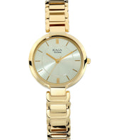 Titan Women's Watch Champagne Dial Gold Stainless Steel Strap Watch, 2608YM01