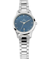 Titan Women's Watch Blue Dial Silver Stainless Steel Strap Watch. 2628SM01