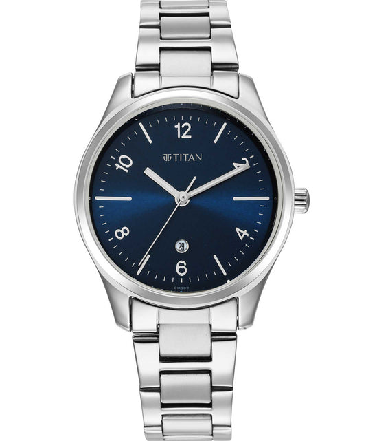 Titan, Women, Analog, Watch, Blue Dial, Stainless steel Strap, 2639SM07