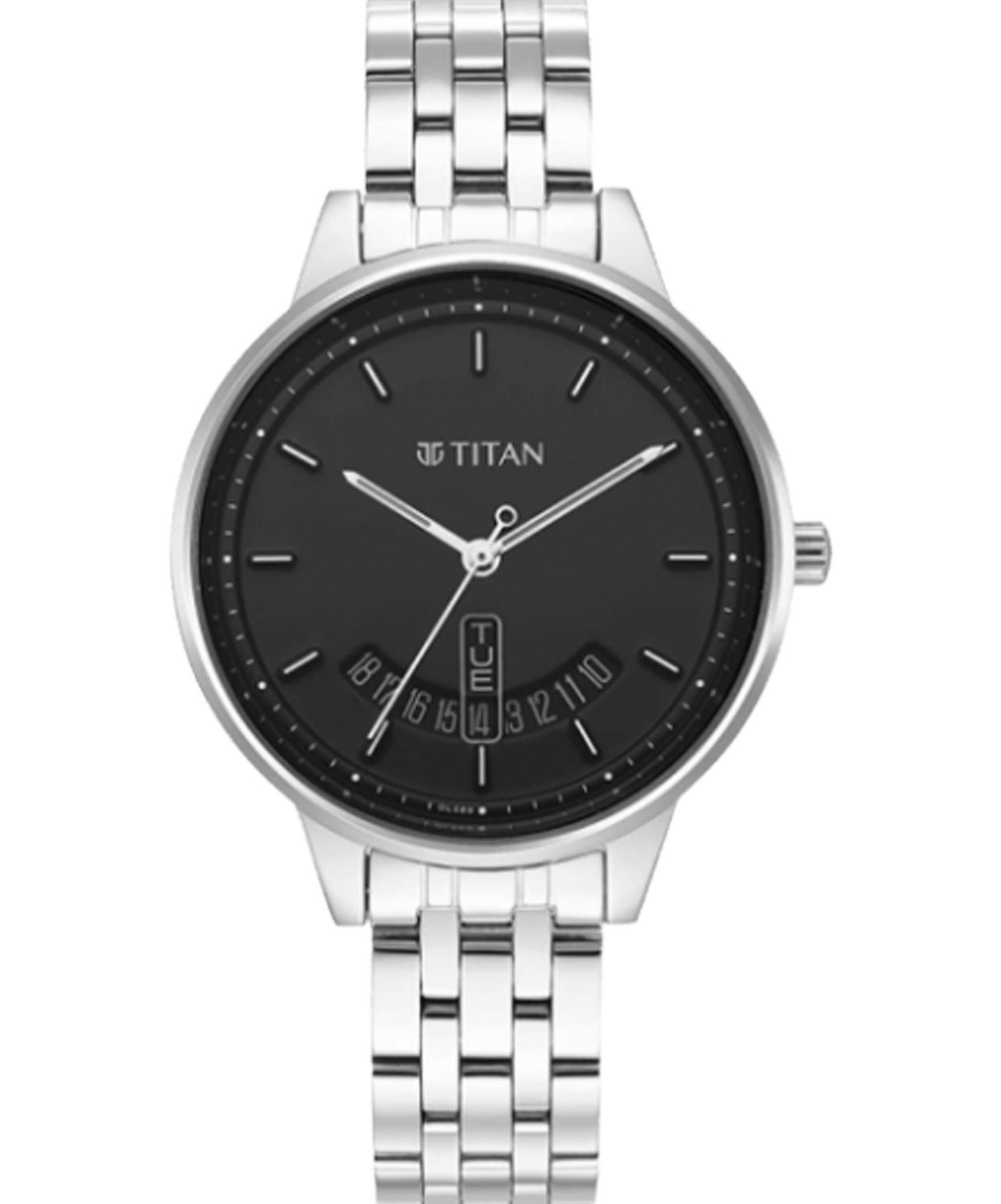 Titan, Women, Analog, Watch, Black Dial, Stainless steel Strap, 2648SM03