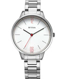 Titan, Women, Analog, Watch, White Dial, Stainless steel Strap, 2648SM09