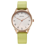 Titan, Men's, Analog Watch, Green Dial, with Leather Band, TI-2649WL03