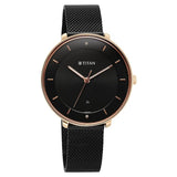 Titan, Women, Analog, Watch, Black Dial, Stainless steel Strap, 2651KM03