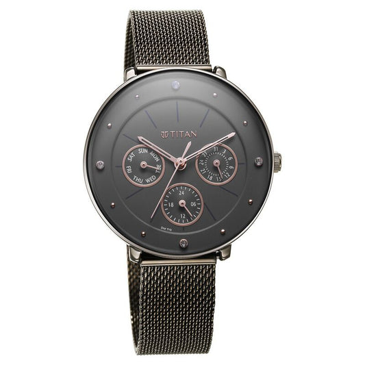 Titan, Women, Analog, Watch, Grey Dial, Stainless steel Strap, 2651QM01
