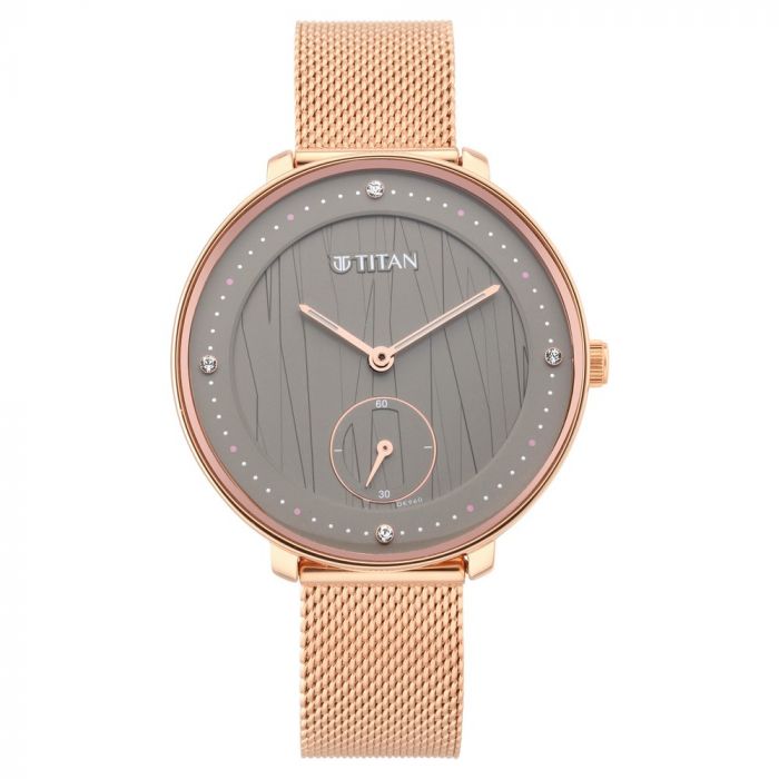 Titan, Men's, Analog Watch, Gold Dial, with Stainless Steel Band, TI-2651WM01