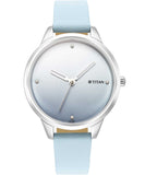Titan, Men's, Analog Watch, Blue Dial, with Leather Band, TI-2664SL02