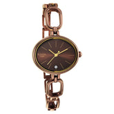 Titan Women's Watch Raga Brown Dial Brown Brass Strap Watch, 2667QM01