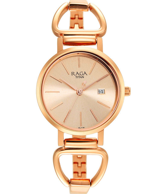 Titan, Women, Analog, Watch, Gold Dial, Stainless steel Strap, 2669WM01