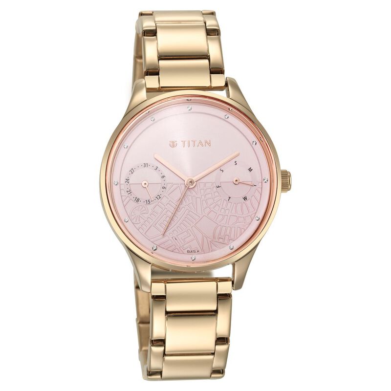 Titan, Women, Analog, Watch, Pink Dial, Stainless steel Strap, 2670WM06