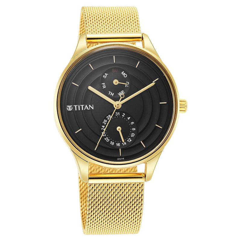 Titan, Men's, Analog Watch, Black Dial, with Stainless Steel Band, TI-2670YM02
