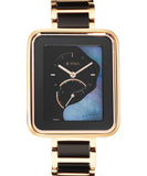 Titan Multi Function Black Mother of Pearl Dial Two Toned Strap Watch for Women, 2676WD01