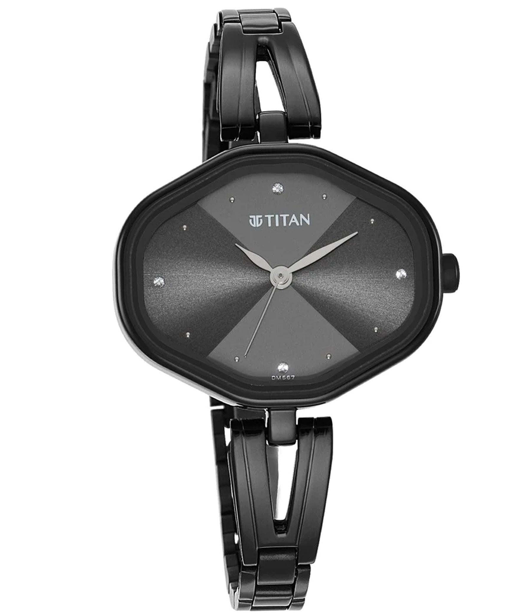 Titan, Women, Analog, Watch, Black Dial, Stainless steel Strap, 2680NM01