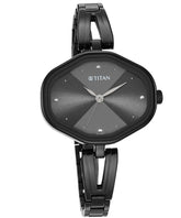 Titan Women's Watch Black Dial Black Stainless Steel Strap Watch, 2680NM01