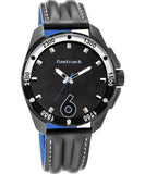 Fastrack Men's Analog Watch, Black Dial & Black Leather Strap,3084NL05