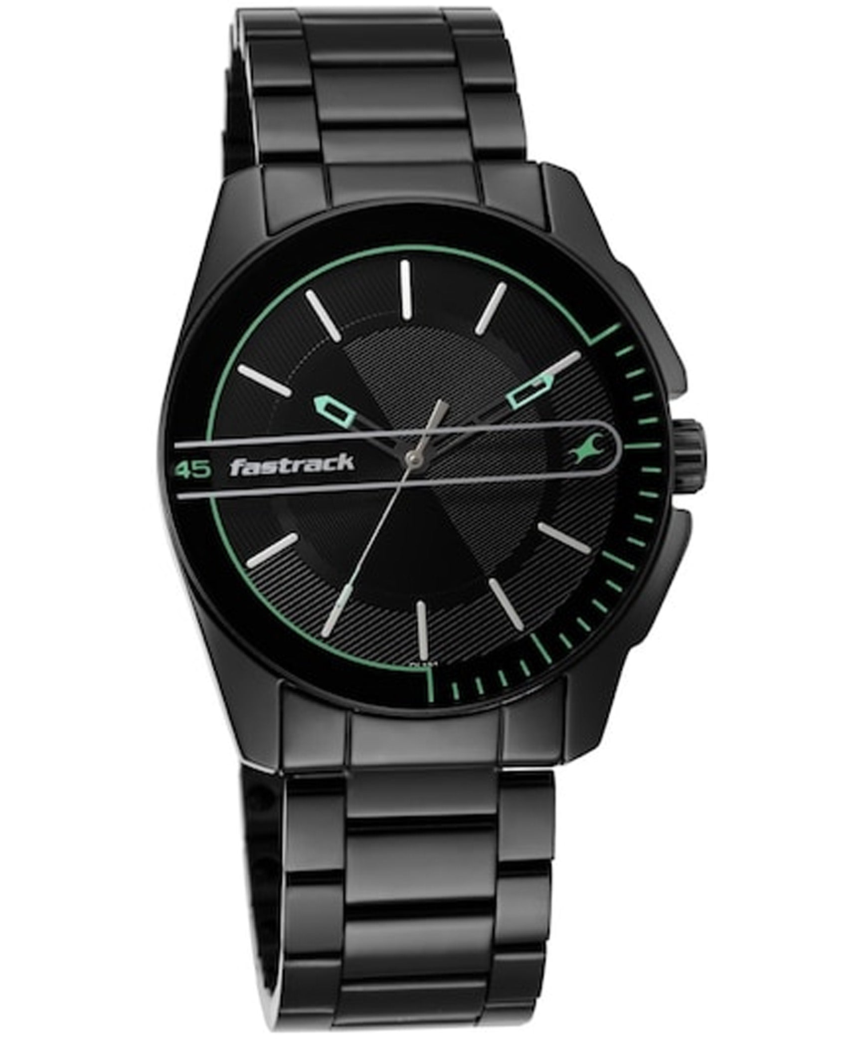 Fastrack Men's Analog Watch, Black Dial & Black Metal Strap, 3089NM03