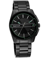 Fastrack Men's Analog Watch, Black Dial & Black Metal Strap, 3089NM03