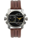 Fastrack Quartz Analog Men's Watch, Black Dial Leather Strap, 3098SL02
