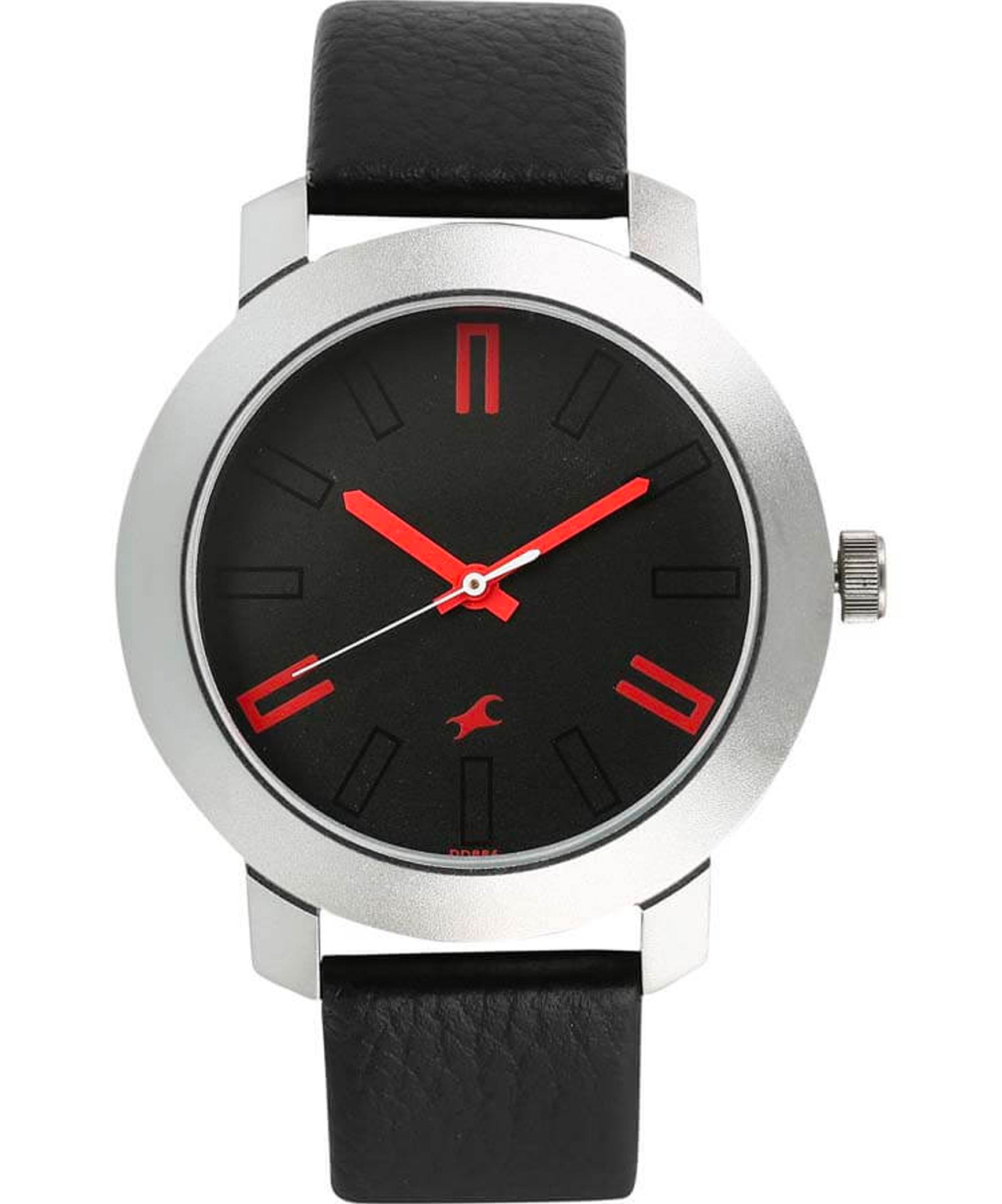 Fastrack Quartz Analog Men's Watch, Black Dial Leather Strap Watch, 3120SL02