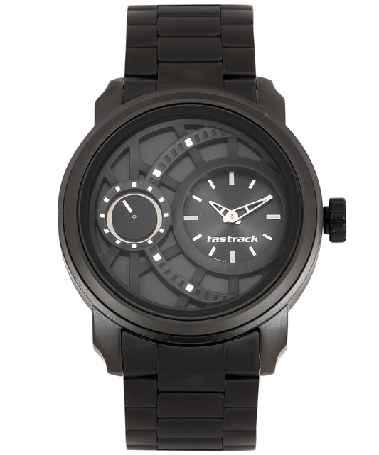 Fastrack, Men's, Analog Watch, Black Dial, with Stainless Steel Band, FA-3147KM01