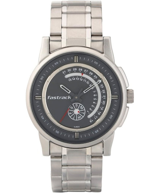 Fastrack, Men's, Analog Watch, Silver Dial, with Stainless Steel Band, FA-3215SM02