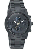 Fastrack Go Skate Quartz Multifunction Men's Watch, Black Dial Stainless Steel Strap, 3216NM01