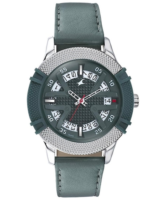 Fastrack, Men's, Analog Watch, Green Dial, with Leather Band, FA-3223KL02