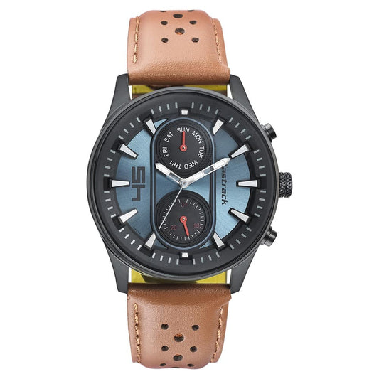 Fastrack, Men's, Analog Watch, Blue Dial, with Leather Band, FA-3224NL02