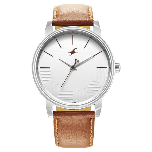 Fastrack, Men's, Analog Watch, Silver Dial, with Leather Band, FA-3291SL02