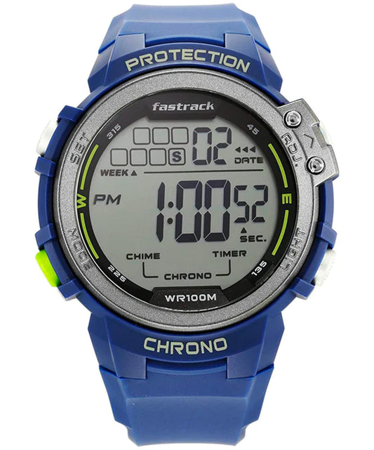 Fastrack, Men's, Analog Watch, Blue Dial, with Silicone Band, FA-38068PP02