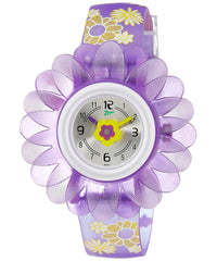Zoop By Titan Kids’s Watch Collection Analog, Silver Dial Light Purple Plastic Band, 4005PP02