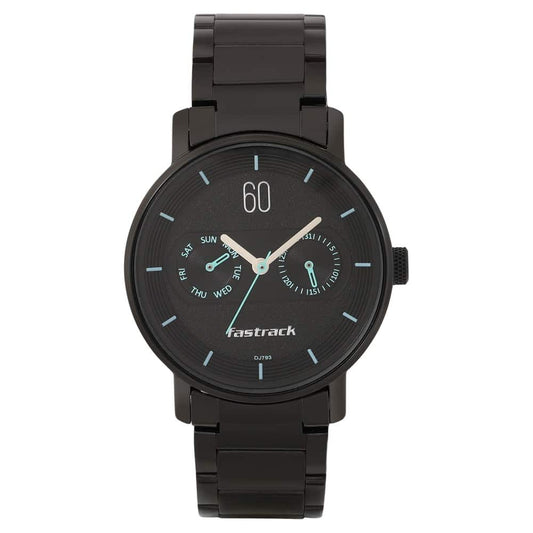Fastrack, Men's, Analog Watch, Black Dial, with Stainless Steel Band, FA-6198NM01