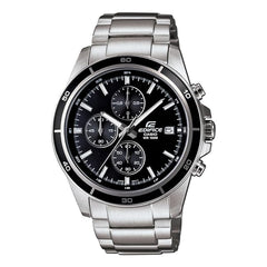 Edifice Men's Watch Analog, Black Dial Silver Stainless Band, EFR-526D-1AVUDF