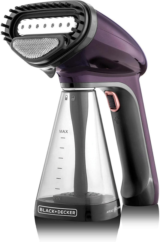 Black+Decker, 1500W Handheld Portable Garment Steamer with Auto Shut-Off, Purple , HST1500 Garment Steamer BL-HST1500